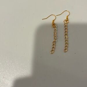 Gold dangling earrings